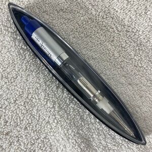 5/$35 Vintage Silver and Blue Mosaic Master Card Branded Ball Point Pen